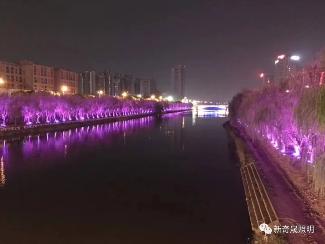 河面夜景亮化